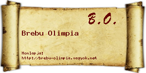 Brebu Olimpia névjegykártya